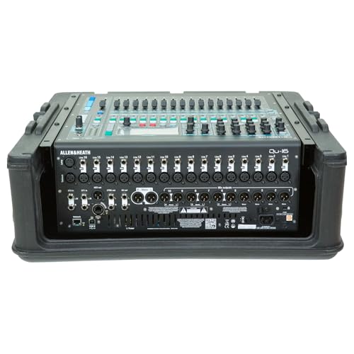 SKB Cases 1SKB-R100 Roto-Molded 10U Top Mixer Rack, Teel Threaded Rails, Hard Lid and Removable Back Door, (2) Carrying Handles - size: 1SKB-R100