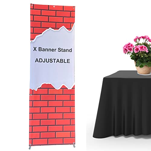 4U Media&Displays New & Premium X Banner Stand --Height adjustable from 63 inches to 72 inches and Width Adjustable from 24 inches to 31.5 inches (STAND ONLY) (1 UNIT) - color: 1 UNIT