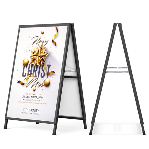 Relx A Frame Sign 24x36 Inch Outdoor, Heavy Duty Sandwich Board Signs, Double-Sided A Frames Sign Holder Business for Outside(Frame only).