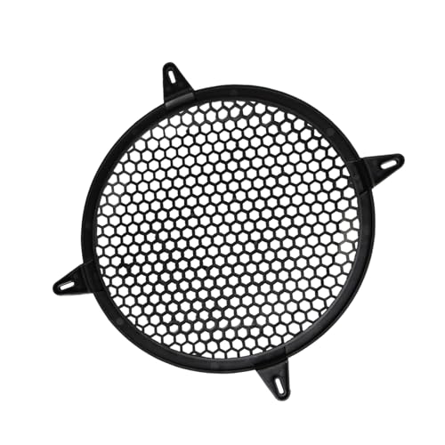 10 Inch Subwoofer Grill Speaker Grill Cover, Black Waffle Grill Cover Plastic Mesh Grille Speaker Grill Cover Circle Subwoofer Speaker Cover, 1PCS