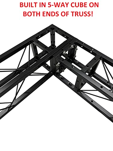 (2) Black 7.2 ft DJ Lighting Truss Light Weight Dual Totem System Trussing Tower