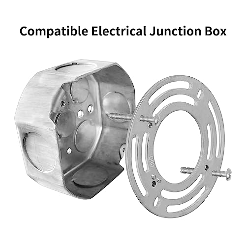 2 Pack Universal Fixture Mounting Bracket Heavy Duty 50 LB Rated, 4 Inches Diameter Steel Round Crossbar With Screw for Ceiling Pendant Light, Chandelier, Wall Sconces, Barn Lights
