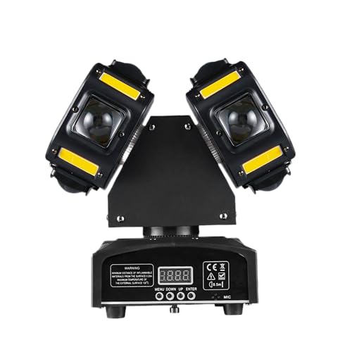 LED Moving Head Dj Lights 8 LEDs DJ Lighting RGB Beam Rotating Stage Lights Strobe & Star Effect with Sound Activated DMX 512 for Party Concert Festival Show