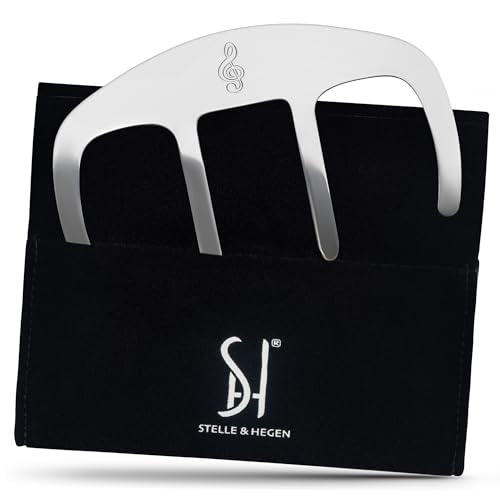Stelle & Hegen Piano Book Holder - Music Book Clip, Sheet Music Holder | Stainless steel music page holder for piano, keyboard, guitar and violin; treble clef design, gift for piano players - style: Modern Edition