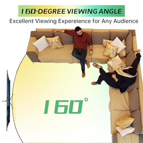 Tripod Projector Screen with Stand 16:9 4K HD Projection Screen Stand Wrinkle-Free Height Adjustable Portable Screen for Projector Indoor & Outdoor for Movie,Home Cinema,Gaming,Office (110in)