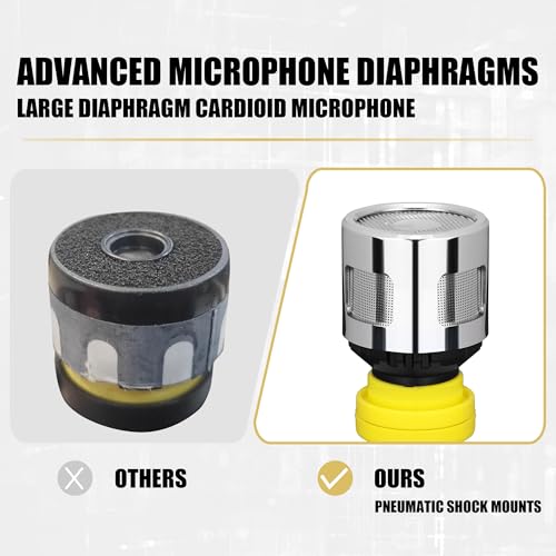 Dynamic Microphone - Professional Vocal Microphone for Singing - Handheld Wired Mic with 16ft XLR to 1/4" Audio Cable - Mic for Speech, Studio & Live Performance - color: A-Champagne