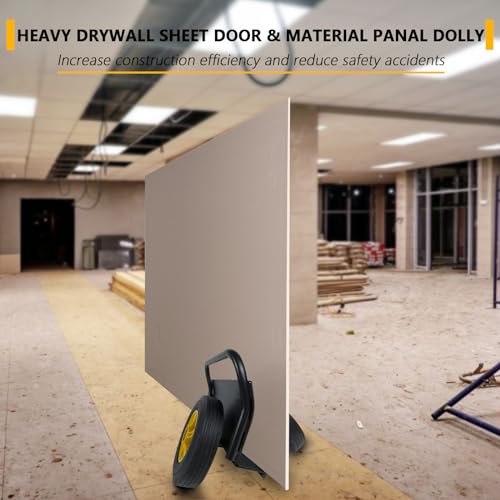 Panel Dolly,Heavy Duty Slab Dolly,10" Solid Rubber Tires Wheels,1000LBS Load Capacity All Terrain Moving Cart with Handle for Drywall Sheet Heavy Appliance & Material