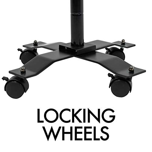 Gooseneck Floor Stand – CTA’s Compact, Adjustable Gooseneck with Swivel Casters for iPad 7th/ 8th/ 9th Gen 10.2”, iPad Air 4, 12.9”, Surface Pro, Zebra & Other 7-13” Tablets (PAD-CGS) - style: Cradle