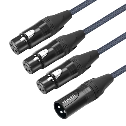 5FT 3Pin XLR 1 Male to 3 Female Y Splitter Cable,3 Way XLR Splitter Balance 1 Male to 3 Female Audio Cable for Mixer, Microphone,3 Microphones are Connected to one Input - size: 5Feet, style: XLR 1 M To 3 F