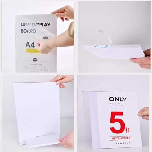 Acrylic Sign Holder L Shape (Vertical A5 148×210mm/ 5.83×8.27 inches) - color: Vertical A5 148×210mm/ 5.83×8.27 inches