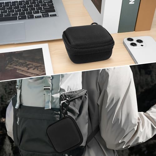 Geekria for Creators Microphone Carrying Case Compatible with Hollyland Lark M2, LarkA1, Maono WaveT5, Rode Wireless Micro Charging Case, Mic Hard Shell Travel Bag with Cable Storage (Black)