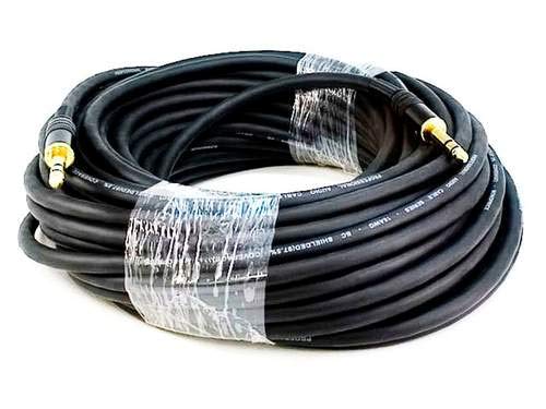 Monoprice 1/4-Inch TRS Male to Male Cable - 25 Feet - Black, 16AWG, Gold Plated - Premier Series - size: 25ft