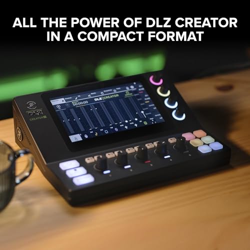 Mackie DLZ Creator XS Adaptive Digital Mixer for Podcasting, Streaming and YouTube with User Modes, Mix Agent Technology, Auto Mix, Onyx80 Mic Preamps - style: DLZ Creator XS