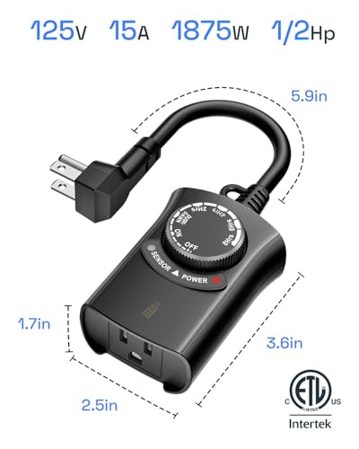 HBN Outdoor Remote Control Outlet, Waterproof Light Timer,1 Grounded Outlet - size: Remote-1 Outlet