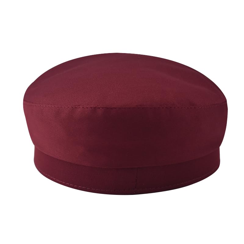 Unisex Chauffeur Hat for Men Women Captain Sailor Newsboy Cap Costume Hats - color: Wine Red-gold