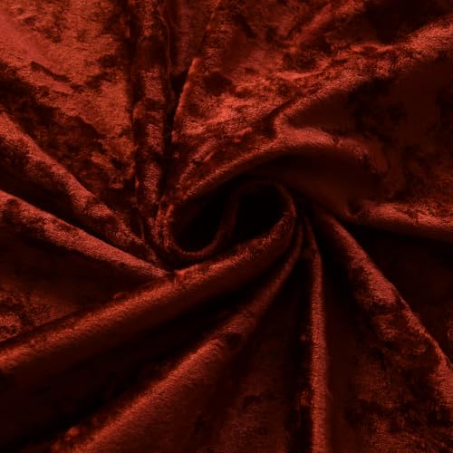 Beau Crushed Velvet Window Curtains Burgundy 2 Panels Set 52" W x 84" L - color: Burgundy, size: 52"W x 84"L (Pack of 2)