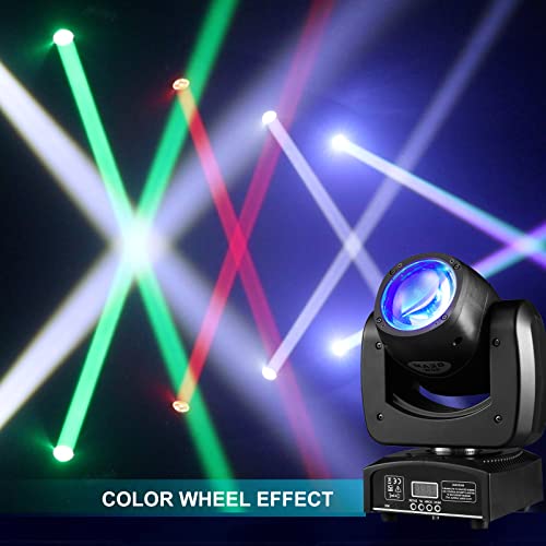 90W LED Moving Head DJ Lights Mini Beam Stage Lights Super Bright Spot RGBW 4IN1 DMX 512 13CH Sound-Activated for Wedding DJ Party Stage Lighting (90W, 2) - style: 90W
