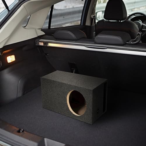 QPower Heavy Duty Single Vented Subwoofer Enclosure, Charcoal Gray, 15 Inch | Carpet Covered, Extra Large 5.3 Cu Ft Air Space, 1 Inch MDF Face & 3/4 In Walls, 37 Hz Tuning, Gold-Tipped Spring Terminals - style: Vented Extra Large
