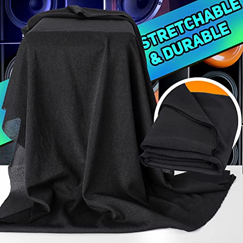 Facmogu Speaker Grill Cloth, 67"x20" Speaker Cloth Speaker Fabric Cover | Stereo Mesh Fabric | Replacement for Home Stage Audio Speakers, Subwoofer Repair | Offer Good Buffer Protection | Black