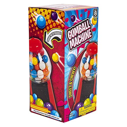 Zugar Land - 6.5 Inch Red Plastic Bubble Gum Gumball Machine Set (6 Pack) Classic Toy Candy Dispensers. No Gumballs Included. - size: 1 Count (Pack of 6)