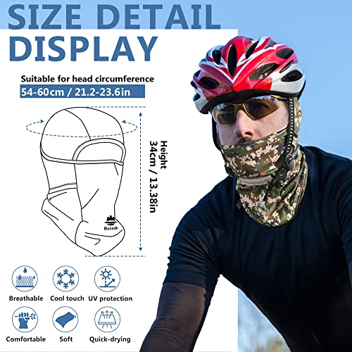 Balaclava Ski Mask, Sun Protection Breathable Face Cover Men Women - color: Camo Green