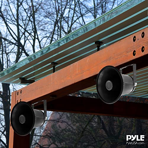 Pyle Indoor / Outdoor PA Horn Speaker - 8.1” Portable PA Speaker with 8 Ohms Impedance and 50 Watts Peak Power - Mounting Bracket and Hardware Included