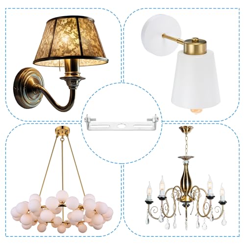 PATIKIL 90mm (3.5") Universal Light Fixture Mounting Bracket Kit, 2 Set Light Crossbar Ceiling Light Plate with Screw for Wall Lights Ceiling Lighting Pendant Chandelier - size: 90mm (3.5")