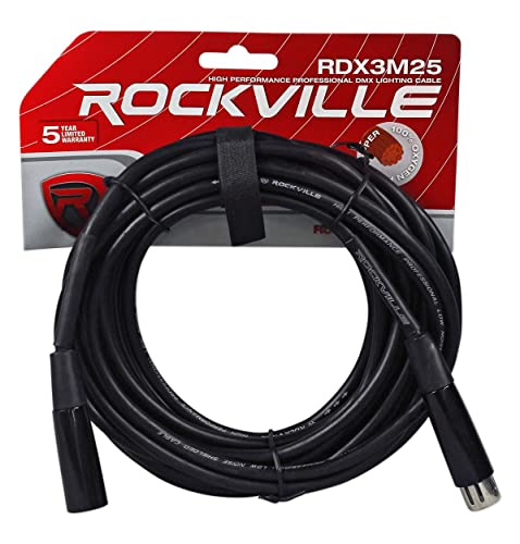 Audiosavings Bundle: (2) Eliminator ADJ IKON Profile Plus GOBO Projector Bundle with (1) ROCKFORCE 192-Channel Light Controller, (1) RDX3M10 10 Ft DMX Cable, (1) RDX3M25 25 Ft DMX Cable (5 Items)