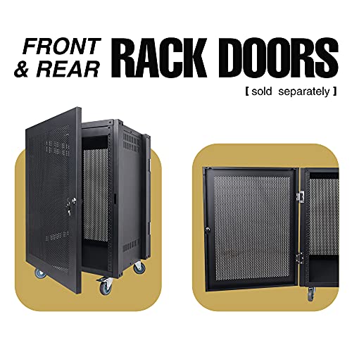 Sound Town 30U Universal Steel Rack, w/ 3" Locking Casters, Vented Side Panels for Audio Video, Server and Network Equipment (STRK-M30U) - size: 30U
