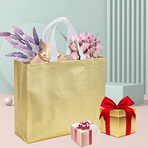 6 Pcs Reusable Large Gift Bags with Handles for Party Wedding - color: Gold&silver&rose Gold