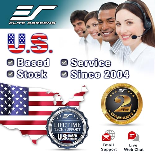 Elite Screens Yard Master 2, 135-inch Outdoor Portable Fast Folding Projector Screen w/ Stand 16:9, 8K 4K Ultra HD 3D Movie Theater Cinema REAR Projection (OMS135HR3) US Based Company 2-YEAR WARRANTY - size: 135-inch, style: 16:9 Aspect Ratio