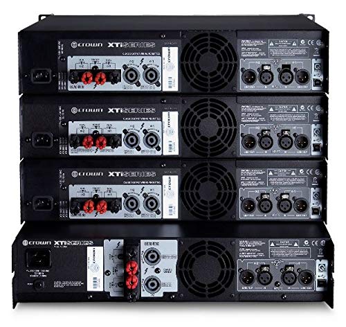 Crown XTi6002 Two-channel, 6000-Watt at 4Ω Bridged, 2100-Watt at 4Ω Dual Pro Power Amplifier. Black and Silver - size: 2100-Watts