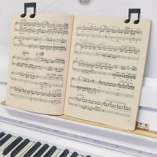 Maitys 6 Pcs Music Sheet Holder Clips Book Page Holder Clip for Sheet Stand Music Teacher Gifts Back to School Read Clip for Wind for Musician Outdoor, 2 Styles