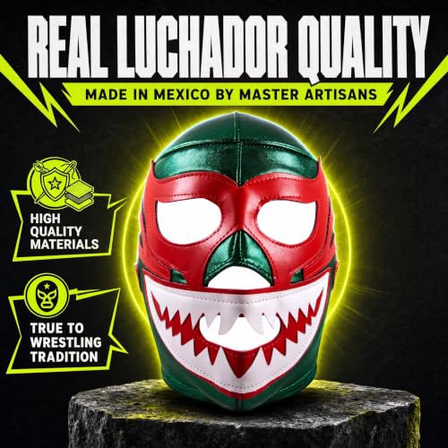 Make It Count (Pick your) Youth Kids Children Lucha Libre Luchador Wrestling Mask (Kids - Fit) - style: Green Shark