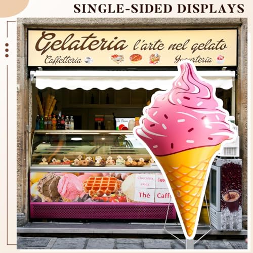Hicarer 48'' Foam Poster Board Display Stand for Restaurant Business | Heavy Duty Floor Easel Sign Holder, Outdoor Adjustable Banner Stand, Holds Large Format Posters, Stable Tripod Structure