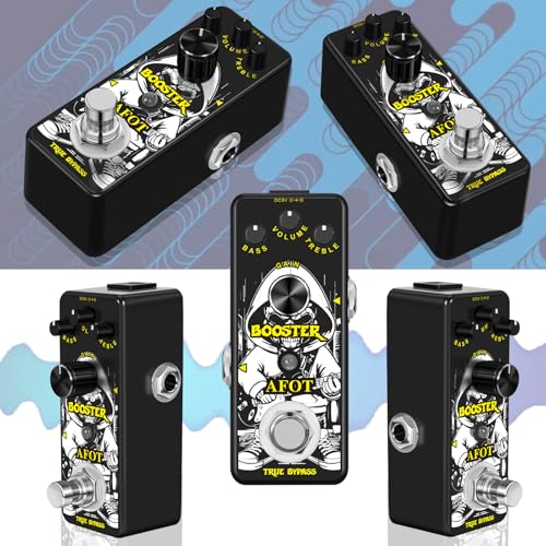Mini Booster Guitar Effect Pedal,True Gain Booster,Micro Clean Boost Pedal for Electric Guitar Pure Clean Mini Booster Pedals Mini Size True Bypass - color: Black Booster