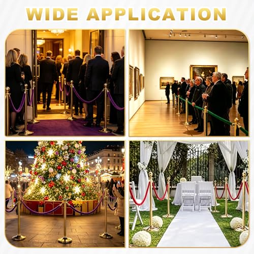 PATIKIL Velvet Stanchion Ropes, (6.6Ft x1.26 Inch, Black) (1Pcs), Velvet Ropes Crowd Control Queue Barrier with Silver Buckle, Suit for - Carpet Events/Hotels/Movie Theaters/Grand Openings - color: Black Rope, Silver Buckle
