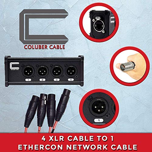 XLR Snake 4 Channel Audio Over Ethernet - DMX Snake XLR Over Ethernet RJ45 Audio Snakes - size: Pair Male and Female Box
