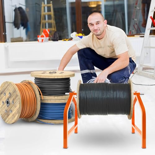 Wire Spool Caddy Holds Spools Up To 28in Diameter Max 220lbs Load Portable