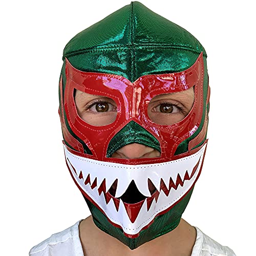 Make It Count (Pick your) Youth Kids Children Lucha Libre Luchador Wrestling Mask (Kids - Fit) - style: Green Shark