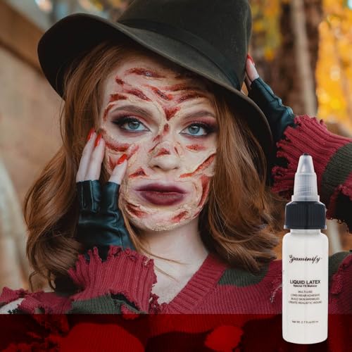 Halloween SFX Makeup Kit,6 Colors Bruise Wheel+30ml Dripping Washable Fake Blood+Liquid Latex+Scar Wax with Spatula+3 Pcs Sponge+Stipple Sponge,Face Fake Injury Special Effects Makeup Kit - color: bruise wheel makeup kit