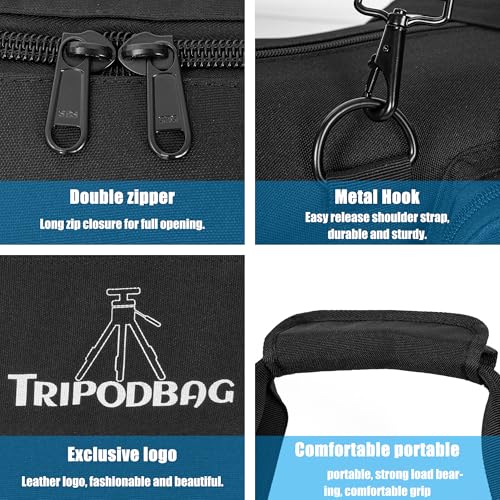 TORIBIO Tripod Carrying Case Bag, Padded Protective 39.5"x10"x6" - size: 39.5" x 10" x 6"