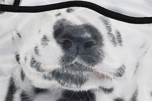 WTACTFUL 3D Animal Ears Balaclava, Breathable Face Mask for Halloween | Stand-Up Ears, Windproof Dustproof, Quick-Dry, No Fade Print, Soft, for Music Festivals Raves Ski Snowboard Moto Party - color: Dalmatian Mss-02
