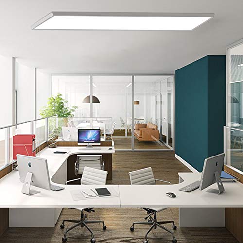 4 Pcs 4x1FT Aluminum Surface Mount Kit for LED Flat Panel Light | 4' by 1' Surface Mounting Bracket Kit, 48"x 12" Ceiling Mount Frame, Drop Ceiling Troffer Light Fixtures - color: White-4 Set, size: 4FT x 1FT