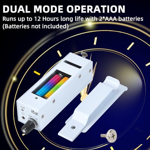 P2 Portable in-Ear Monitor Amplifier,Personal Headphone Amp,White | Stereo/Mono Switch, XLR/TRS Input, 3.5mm Output, Built-in belt clip, Built-in belt clip, Battery Powered Freedom