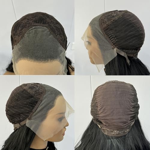 RONGDUOYI Long Wavy Burgundy Synthetic Lace Front Wigs for Women 24Inches Wine Red Body Wave Heat Fiber Hair Natural Looking Daily Use Cosplay Wig - color: Burgundy