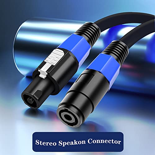LanSenSu Speakon Splitter Cable,1 Male to 2 Female XLR Y Splitter Speakon Splitter Cable Speakon 1-Male to 2-Female(1Pack)