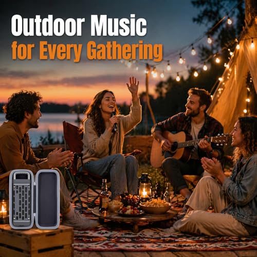 Case and Bumper Compatible with Turtlebox Ranger Outdoor Bluetooth Speaker - color: Black