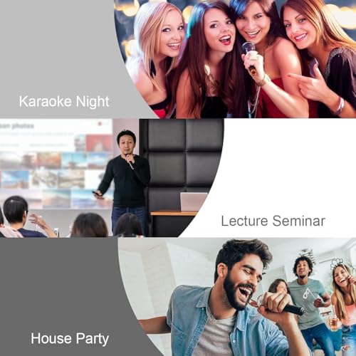 Wireless Karaoke Microphone System, Microphone Mixer Dual Handheld Wireless Microphones, HDMI & AUX in/Out, Optical Out, 100ft Range, Karaoke Mic for TV, Speakers, Singing, Church & Wedding-Black