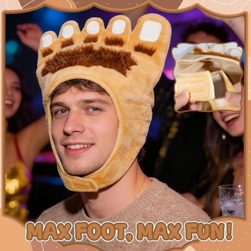 Bigfoot Hat Monster Sasquatch Foot Costume Funny Hat for Halloween | Funny Bigfoot Hat Sasquatch Monster Foot Costume Hat for Gag Gifts Weird Stuff Halloween Parties